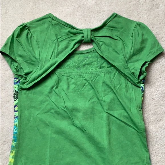 NEW Cut Back Green Patterned Shirt Girls (L, 14) - Picture 3 of 4